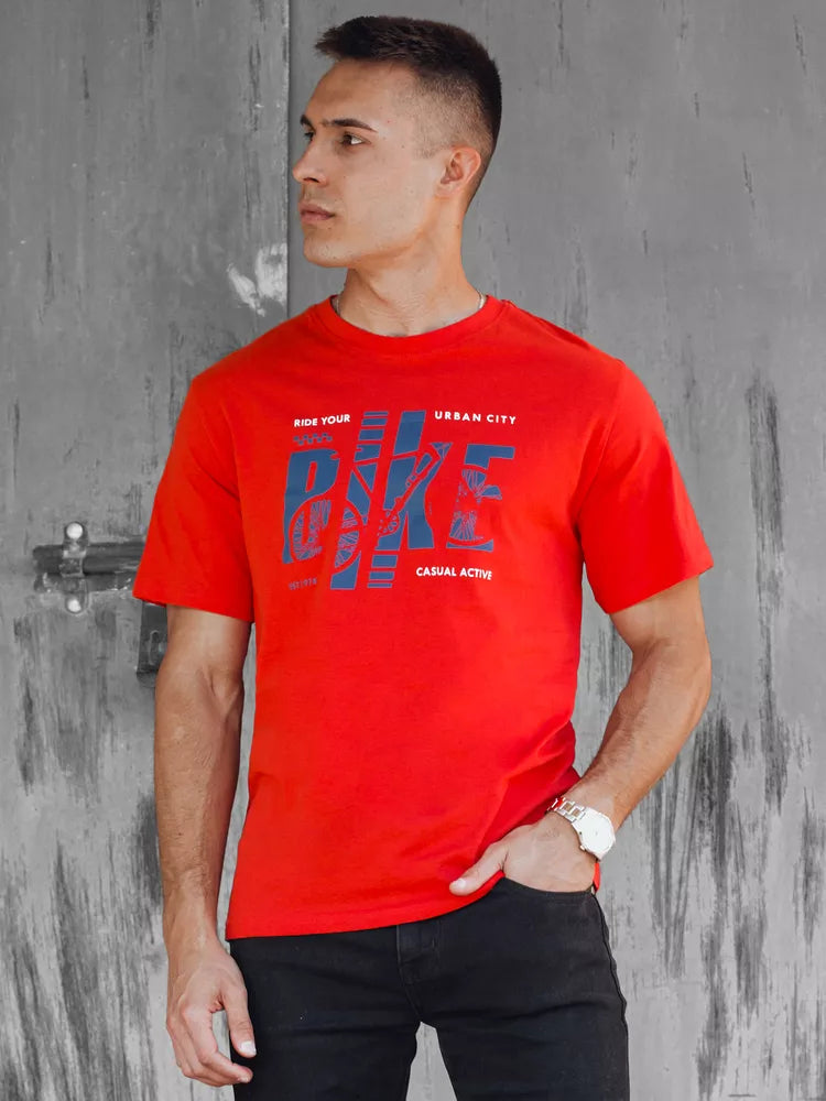 Men's orange Bike T-shirt