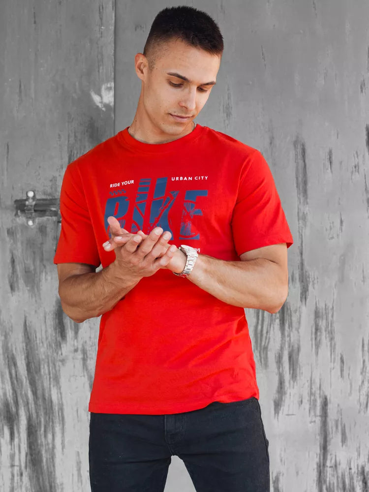 Men's orange Bike T-shirt