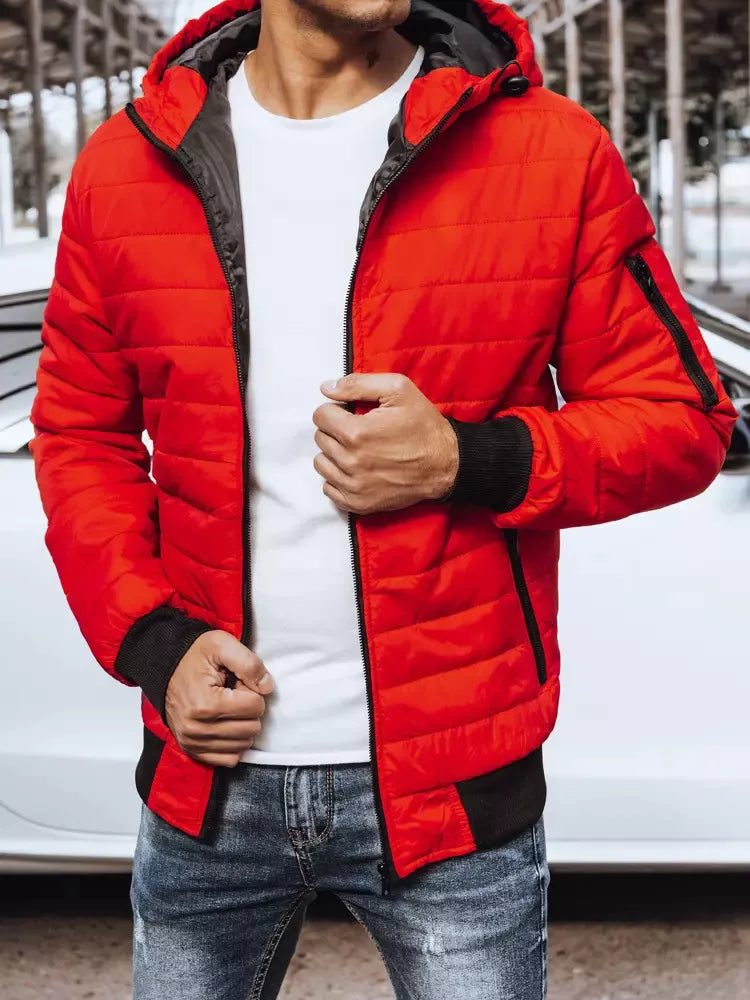 Men's spring - autumn jacket in red color Nosal