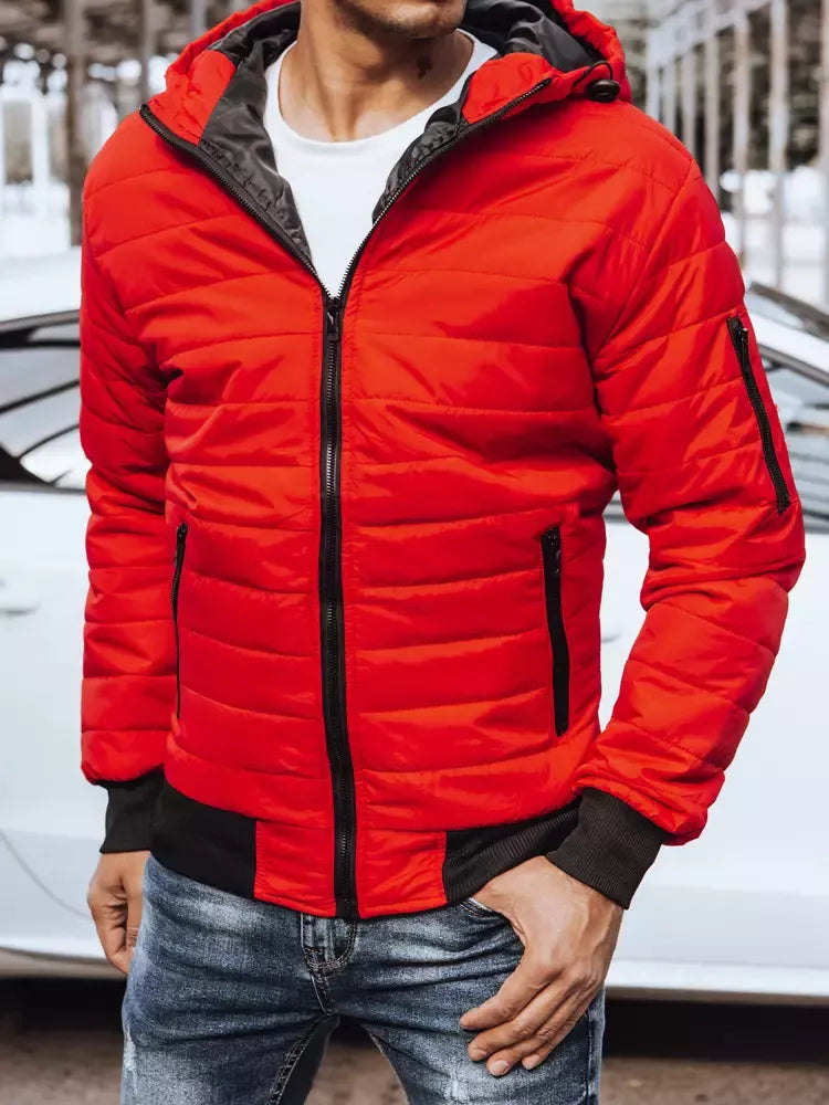 Men's spring - autumn jacket in red color Nosal