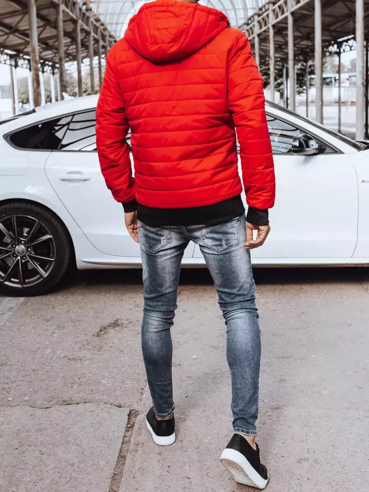 Men's spring - autumn jacket in red color Nosal