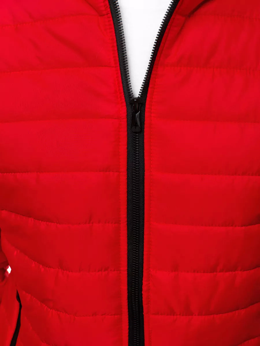 Men's spring - autumn jacket in red color Nosal