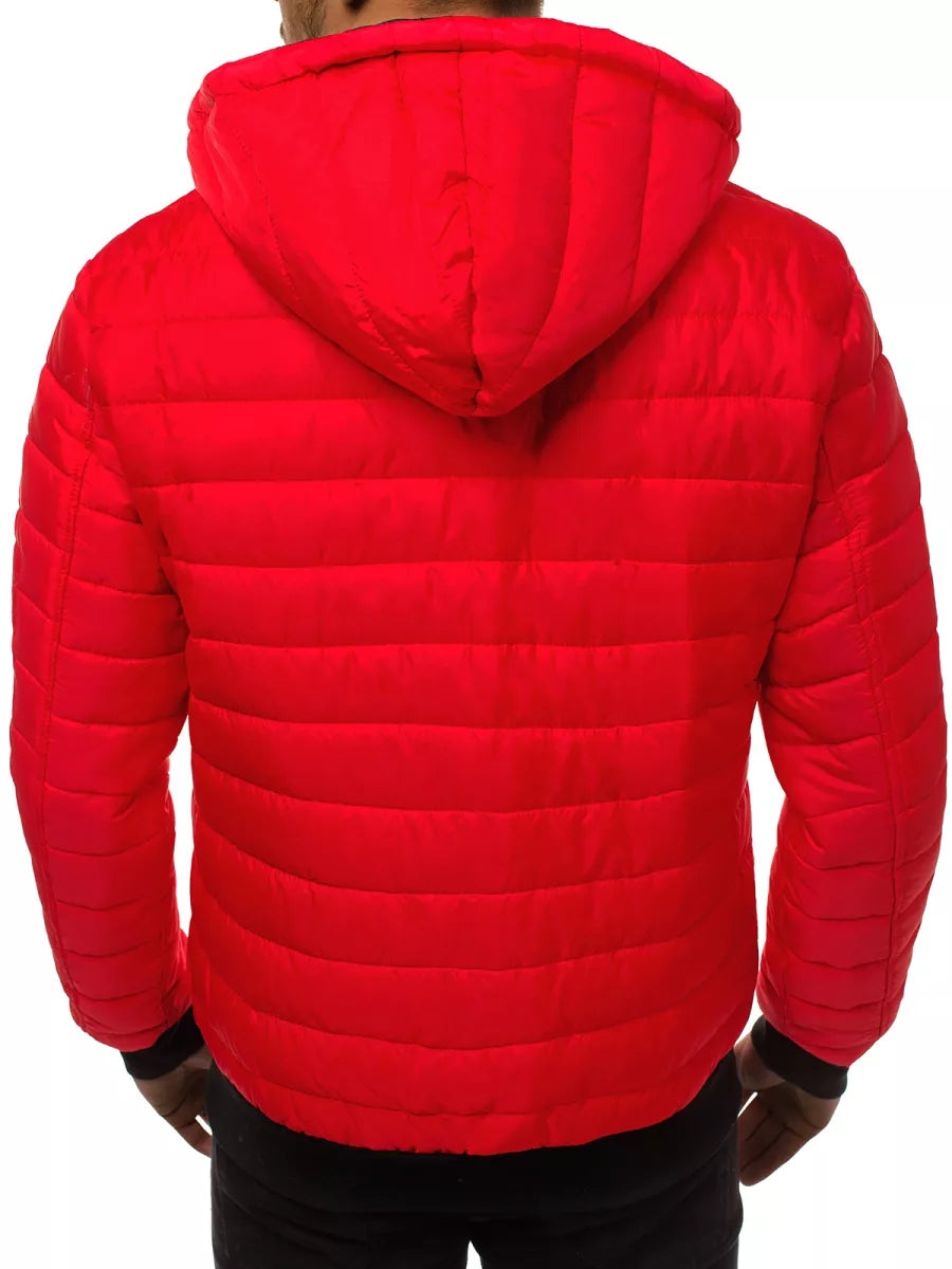 Men's spring - autumn jacket in red color Nosal