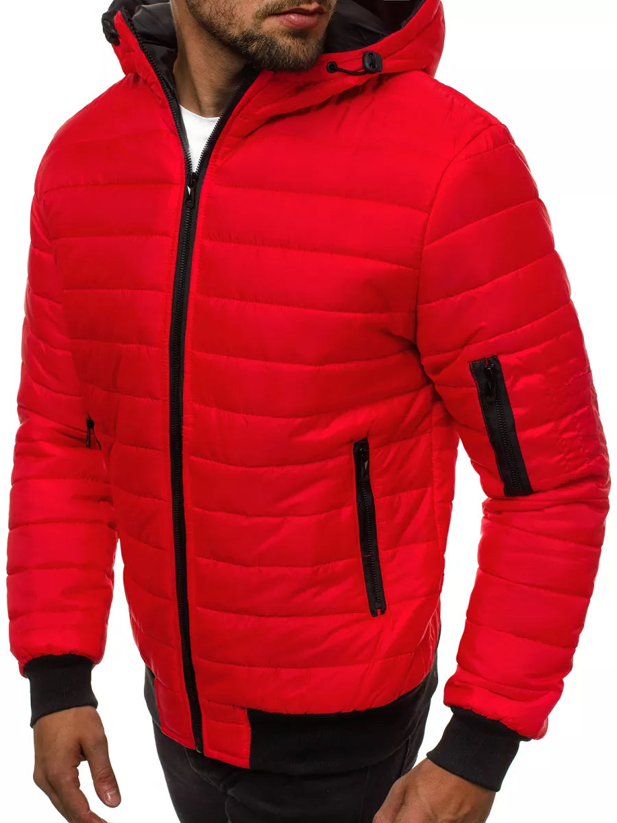 Men's spring - autumn jacket in red color Nosal