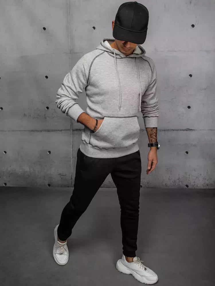 Men's gray hoodie Kitol