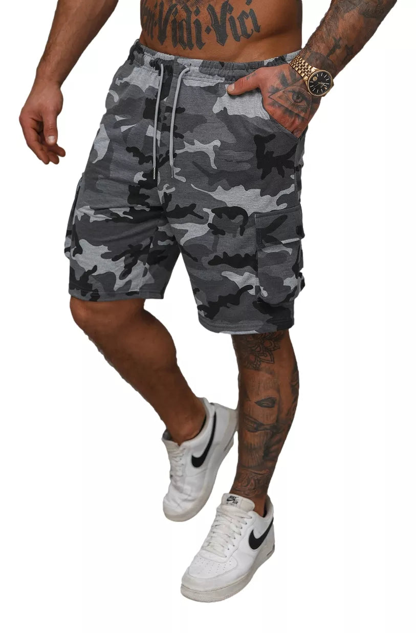 Men's gray camouflage shorts Army