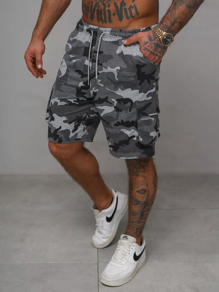 Men's gray camouflage shorts Army