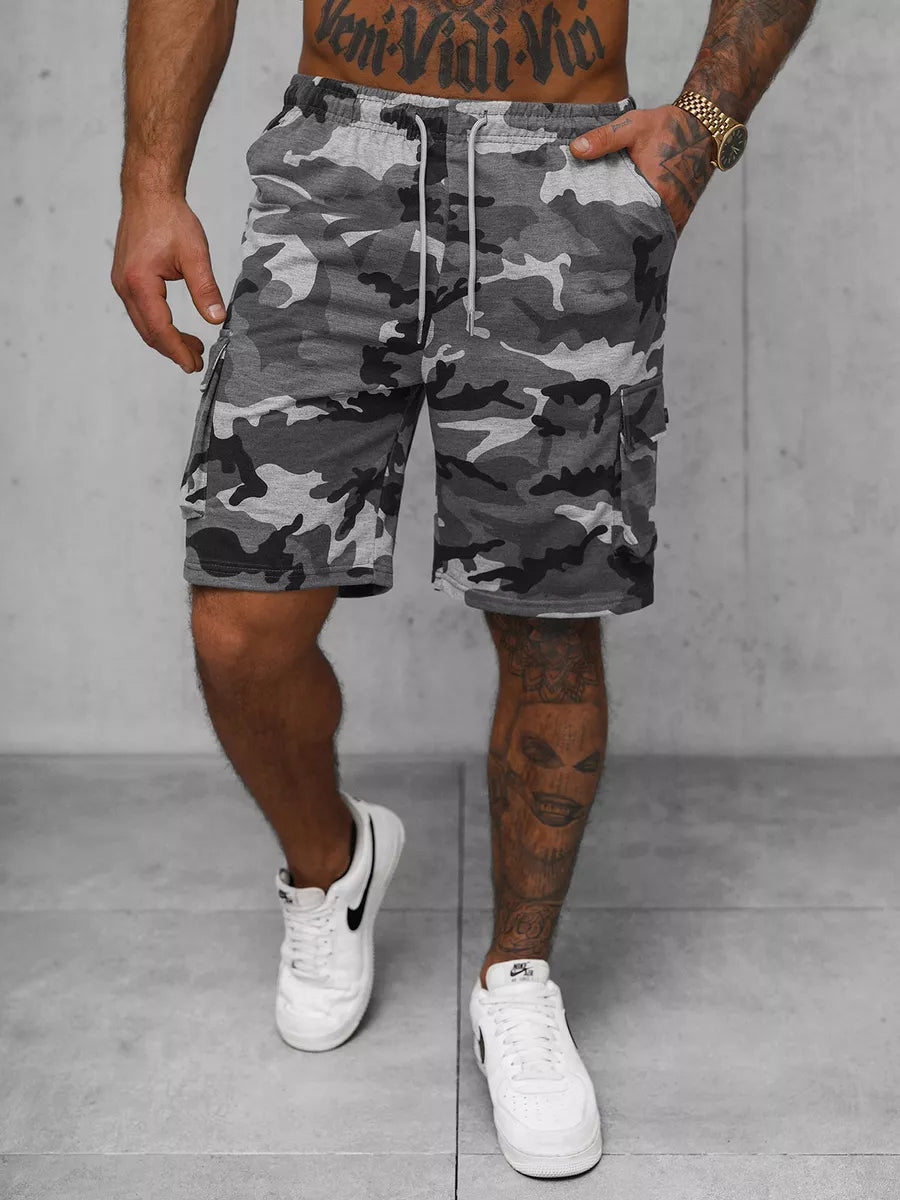Men's gray camouflage shorts Army