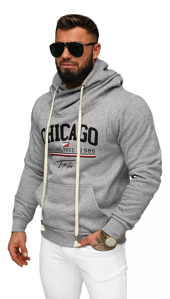 Men's gray hoodie Chicago