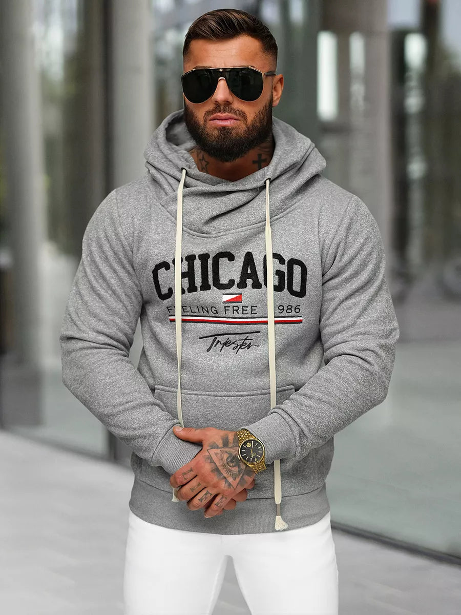 Men's gray hoodie Chicago