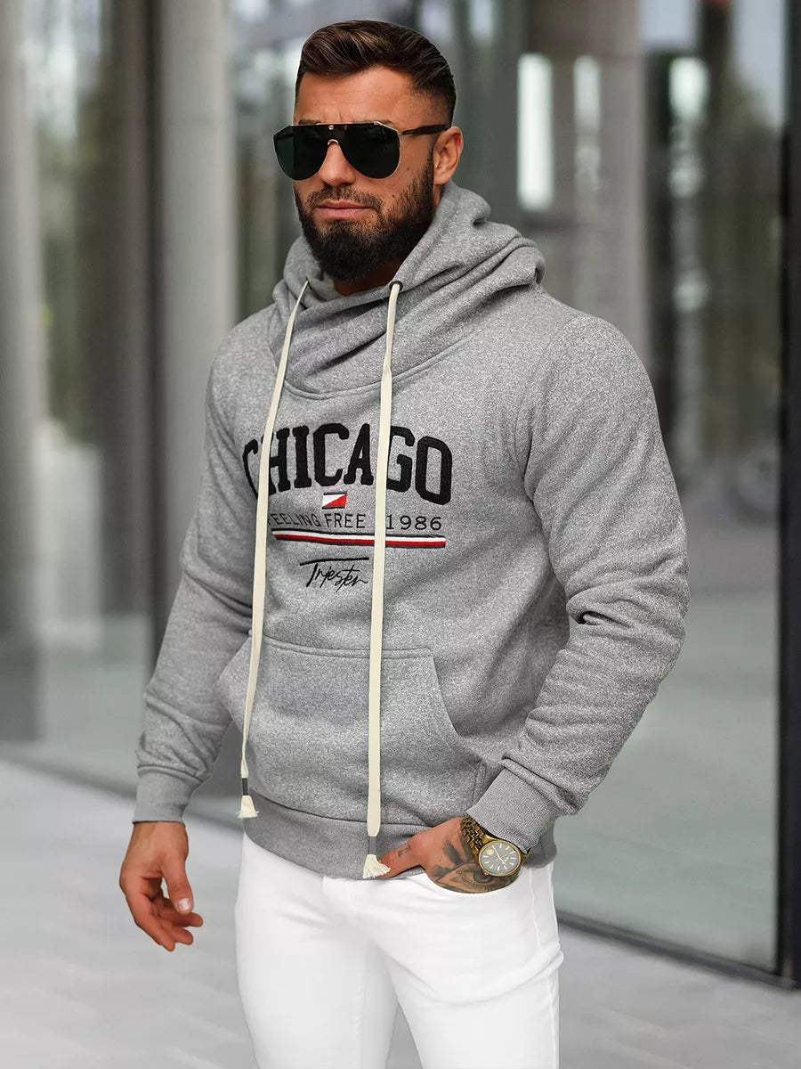Men's gray hoodie Chicago
