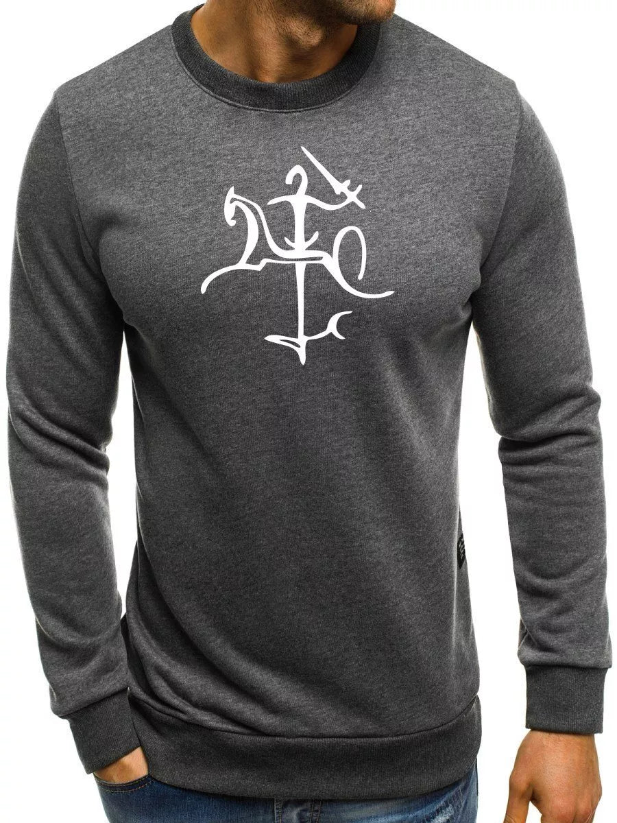 Men's gray sweater with Vytis styling