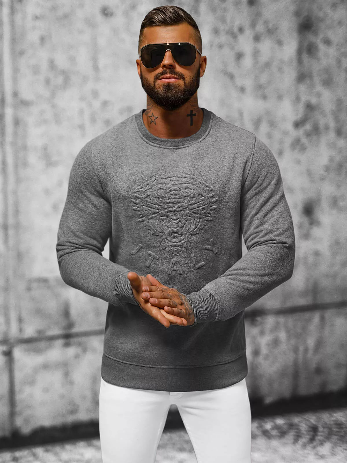 Men's gray sweater Italy