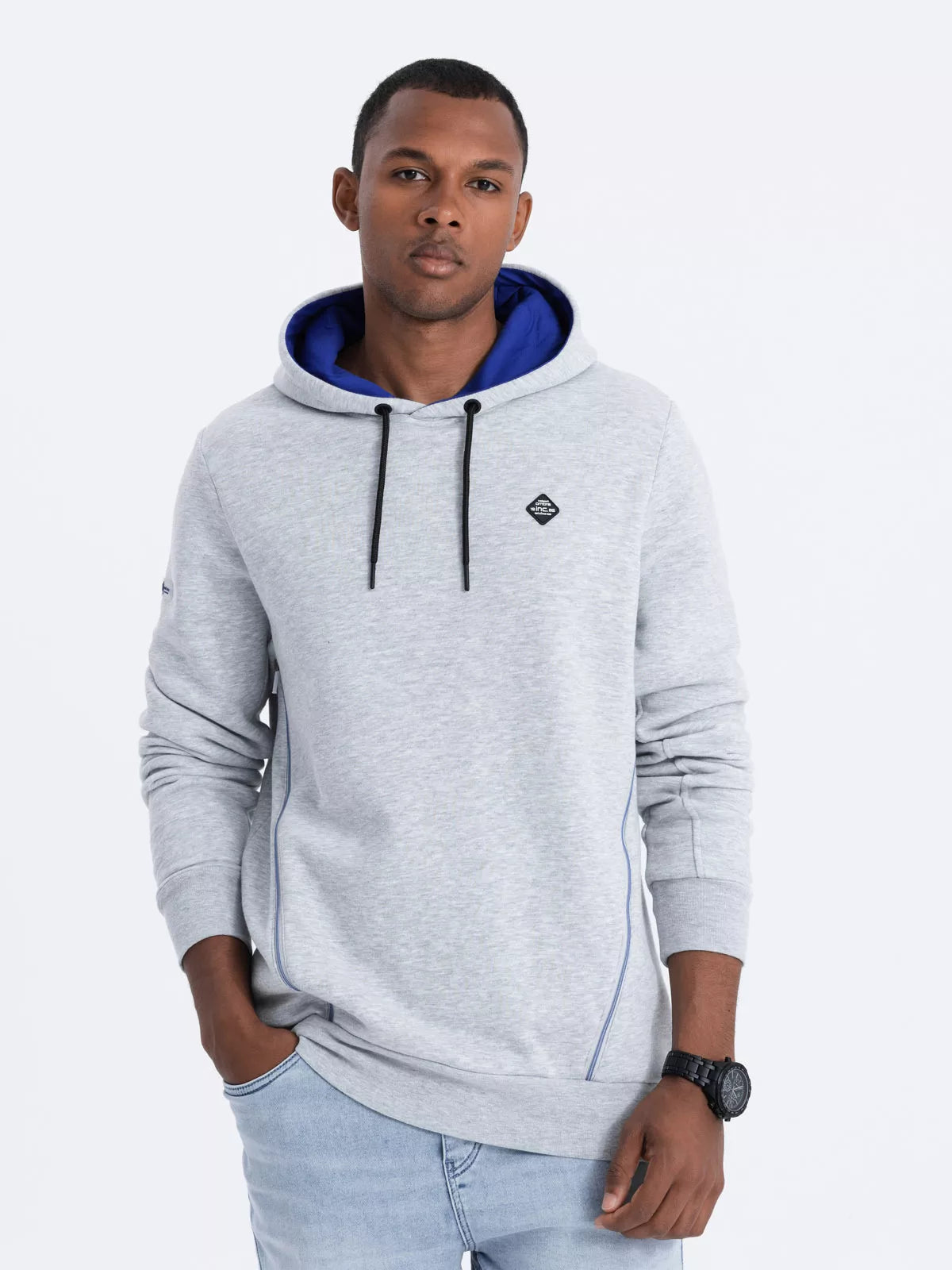 Gray men's sweater Runo