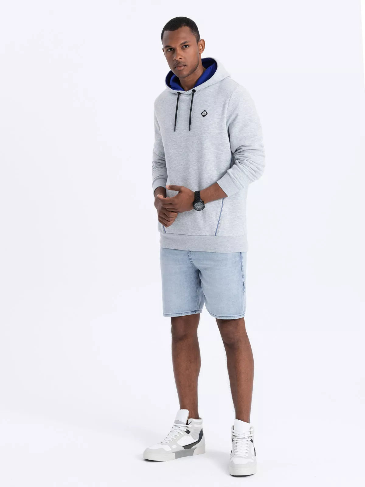 Gray men's sweater Runo