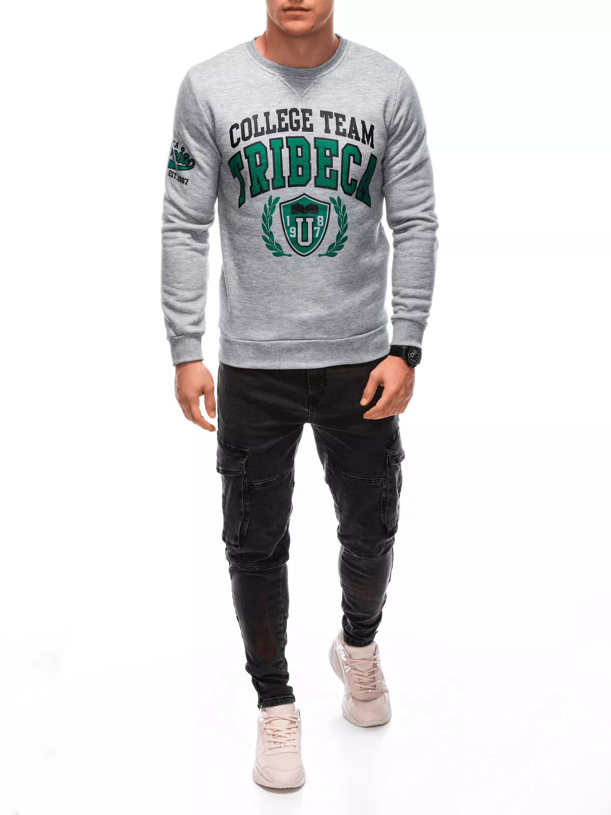 Men's gray sweater Tribe
