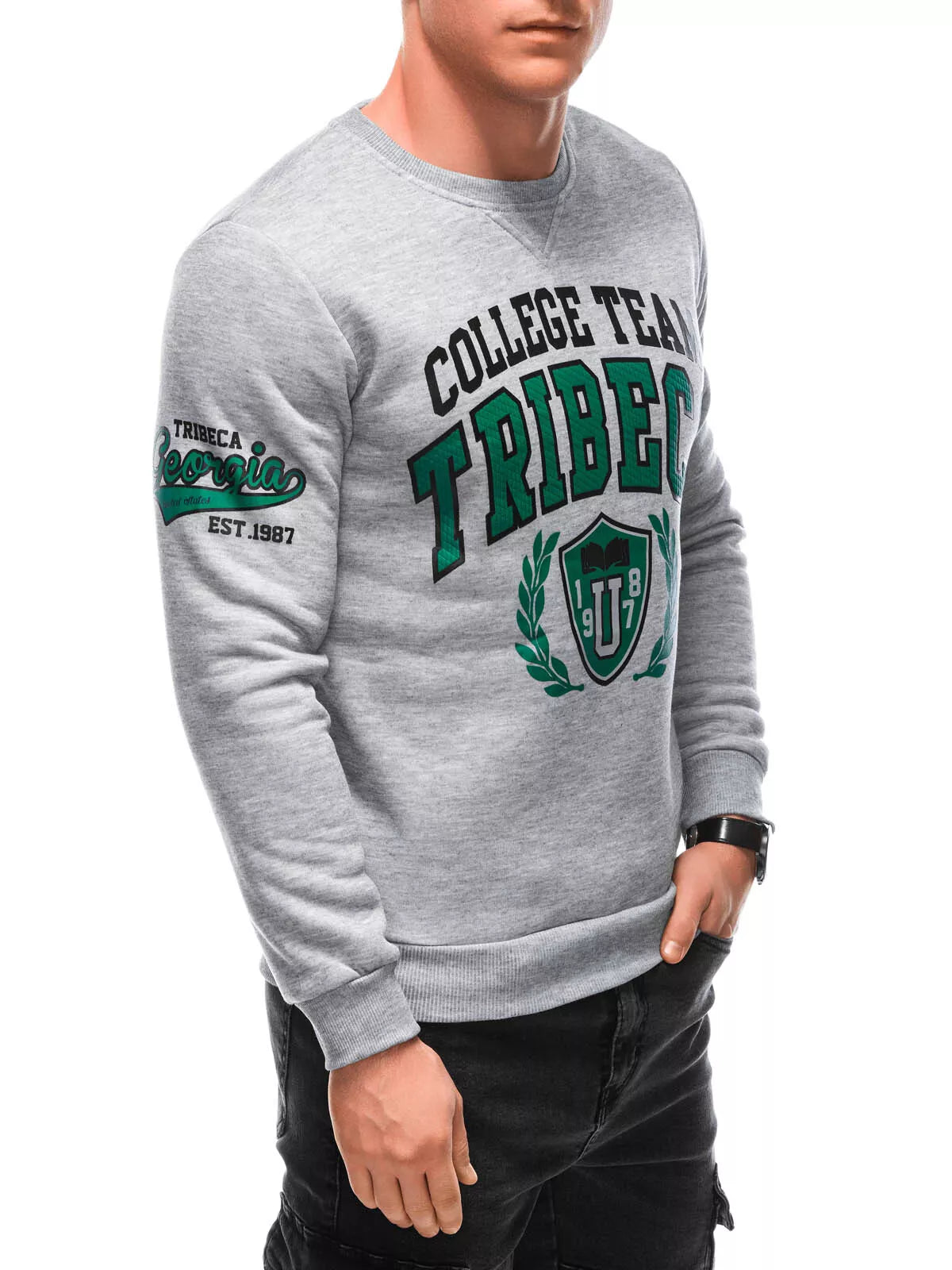 Men's gray sweater Tribe