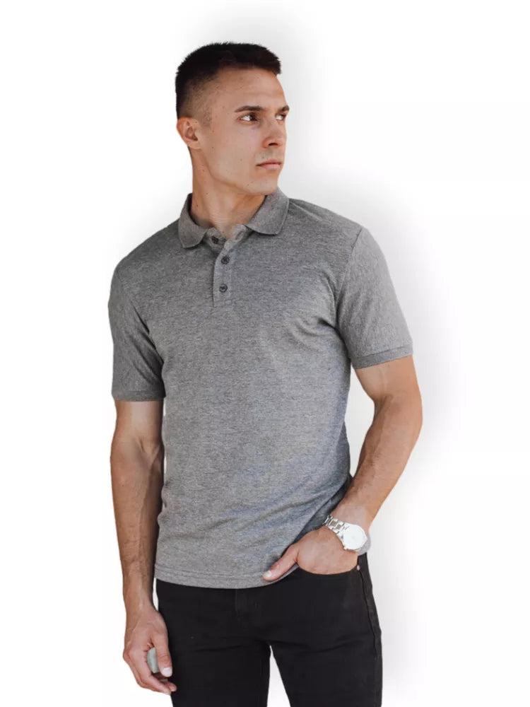 Men's gray polo shirt Metrol