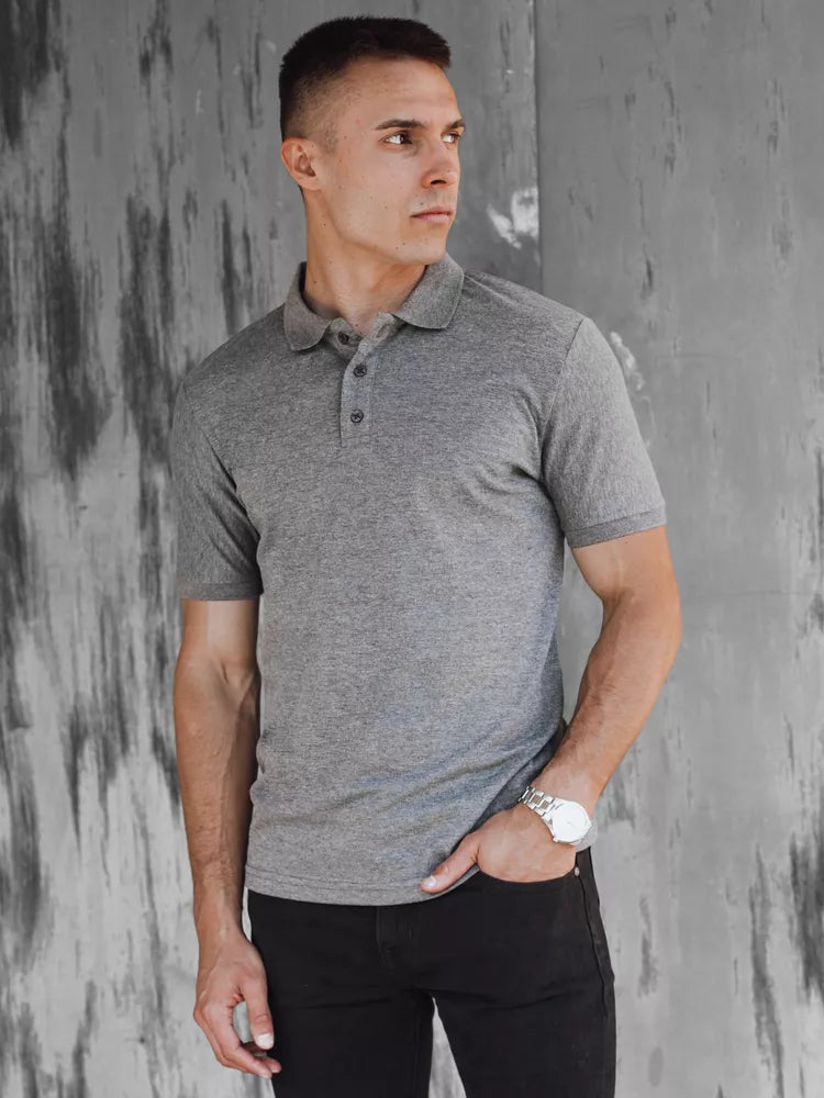 Men's gray polo shirt Metrol