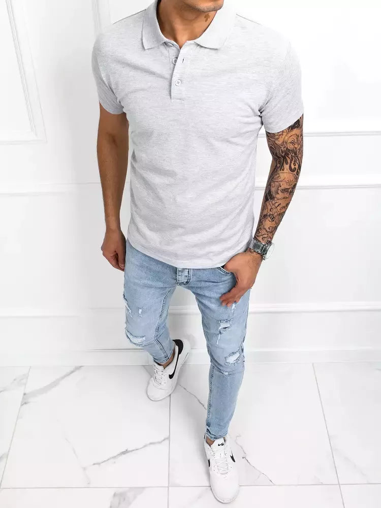 Men's gray polo shirt Palom