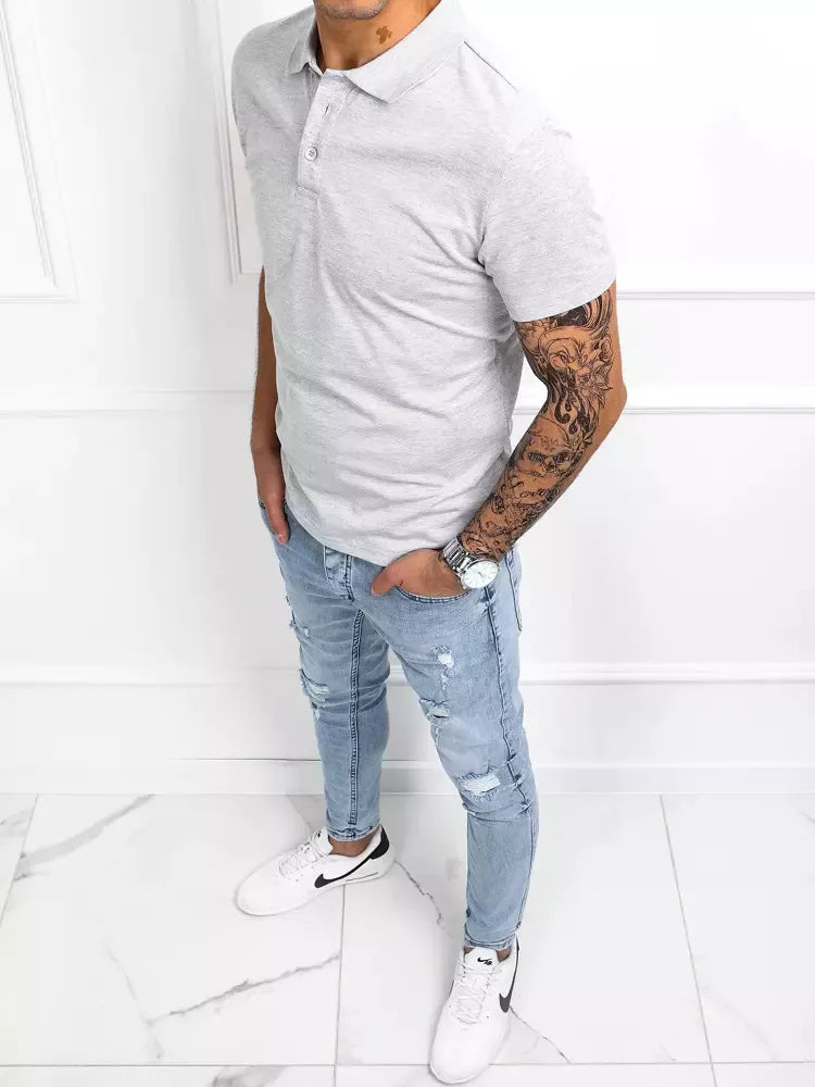 Men's gray polo shirt Palom