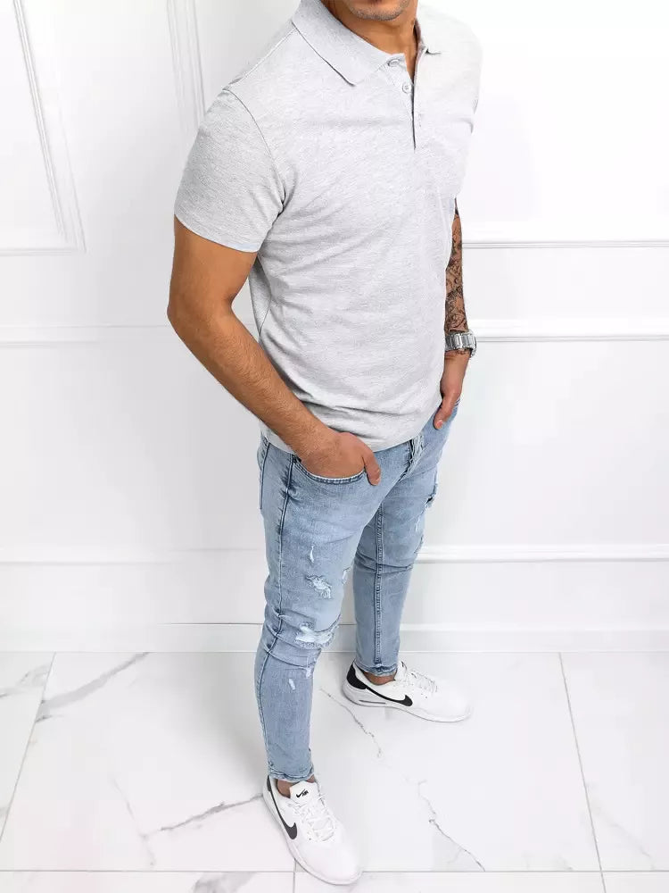 Men's gray polo shirt Palom