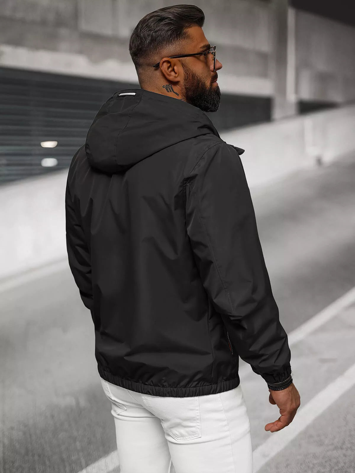 Men's slim black jacket Doran