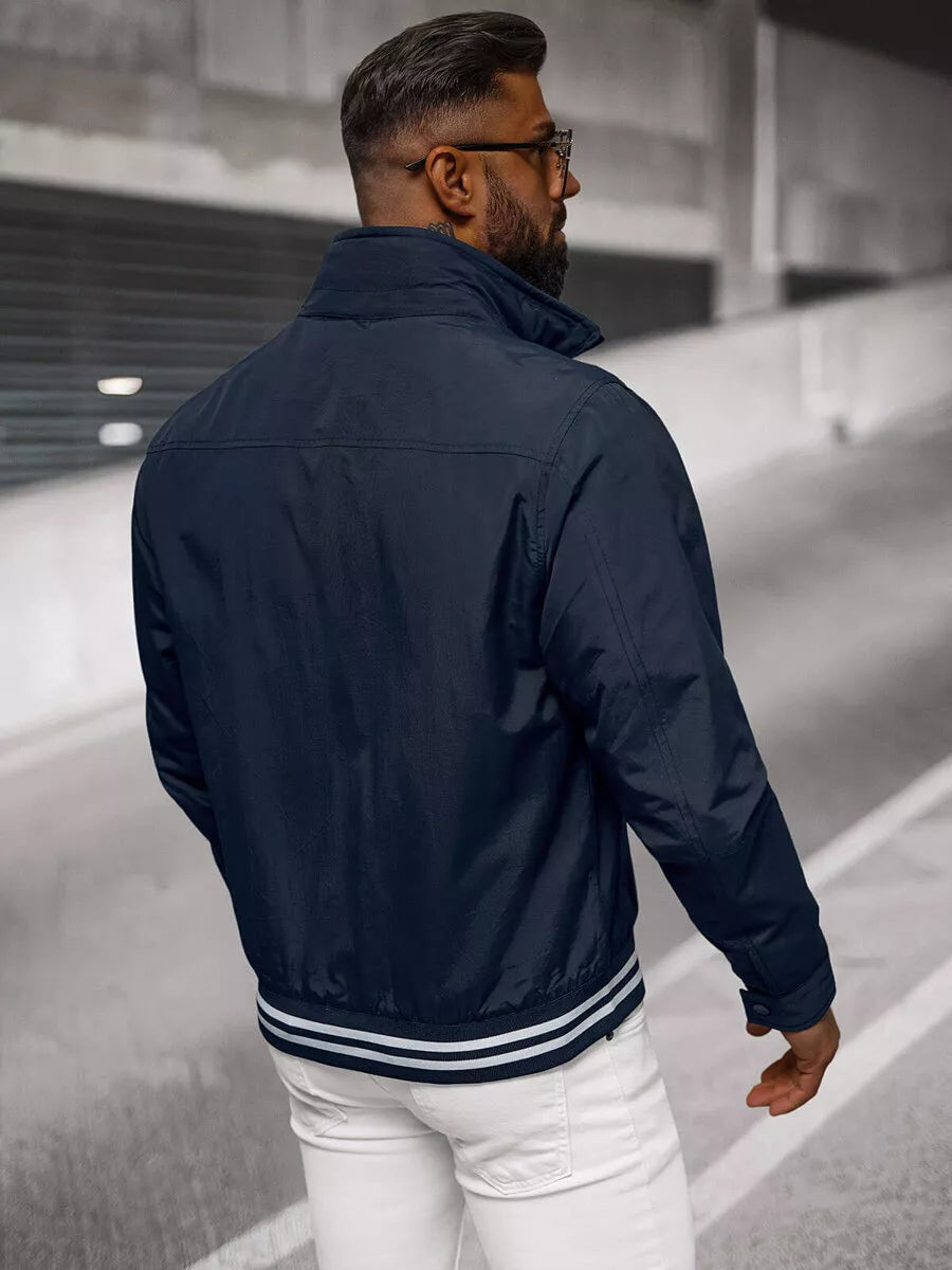 Men's thin dark blue jacket Some