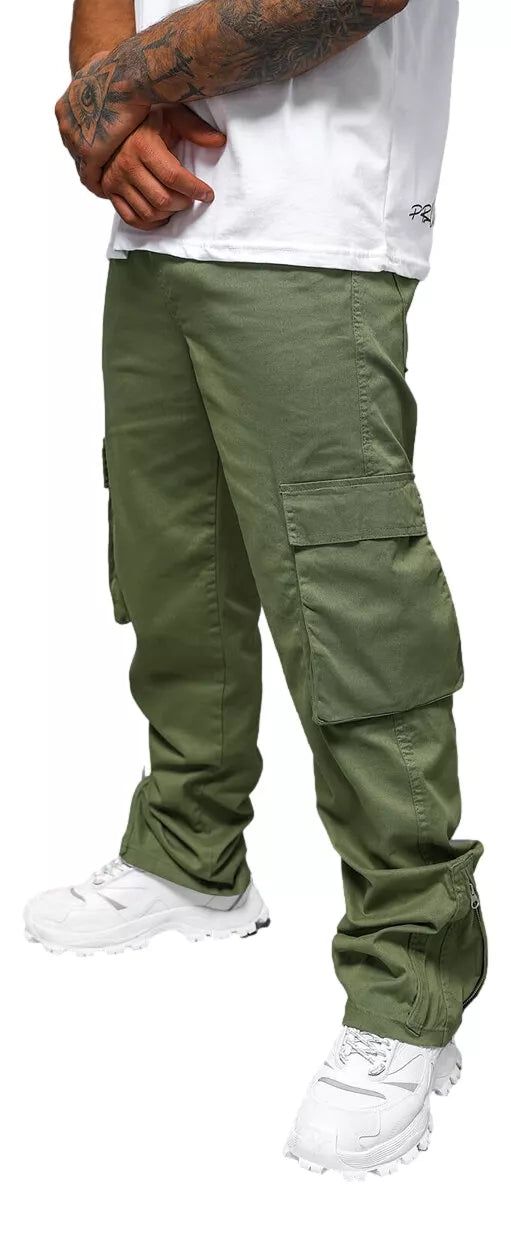 Men's wide khaki pants Deril