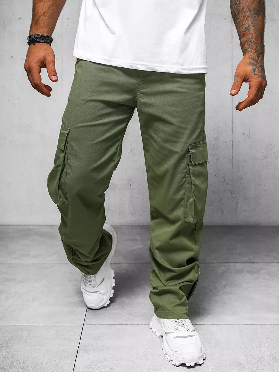Men's wide khaki pants Deril