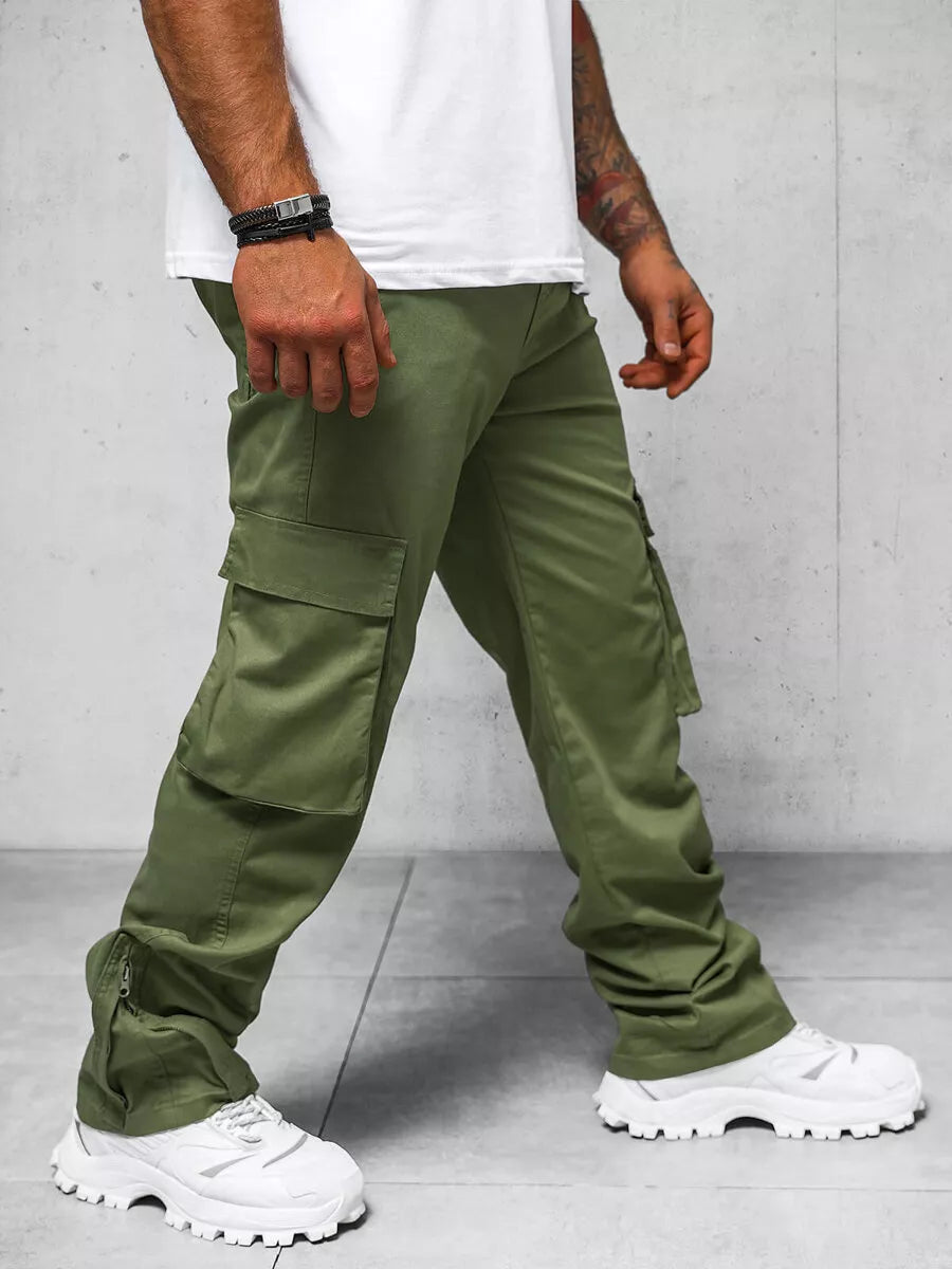 Men's wide khaki pants Deril