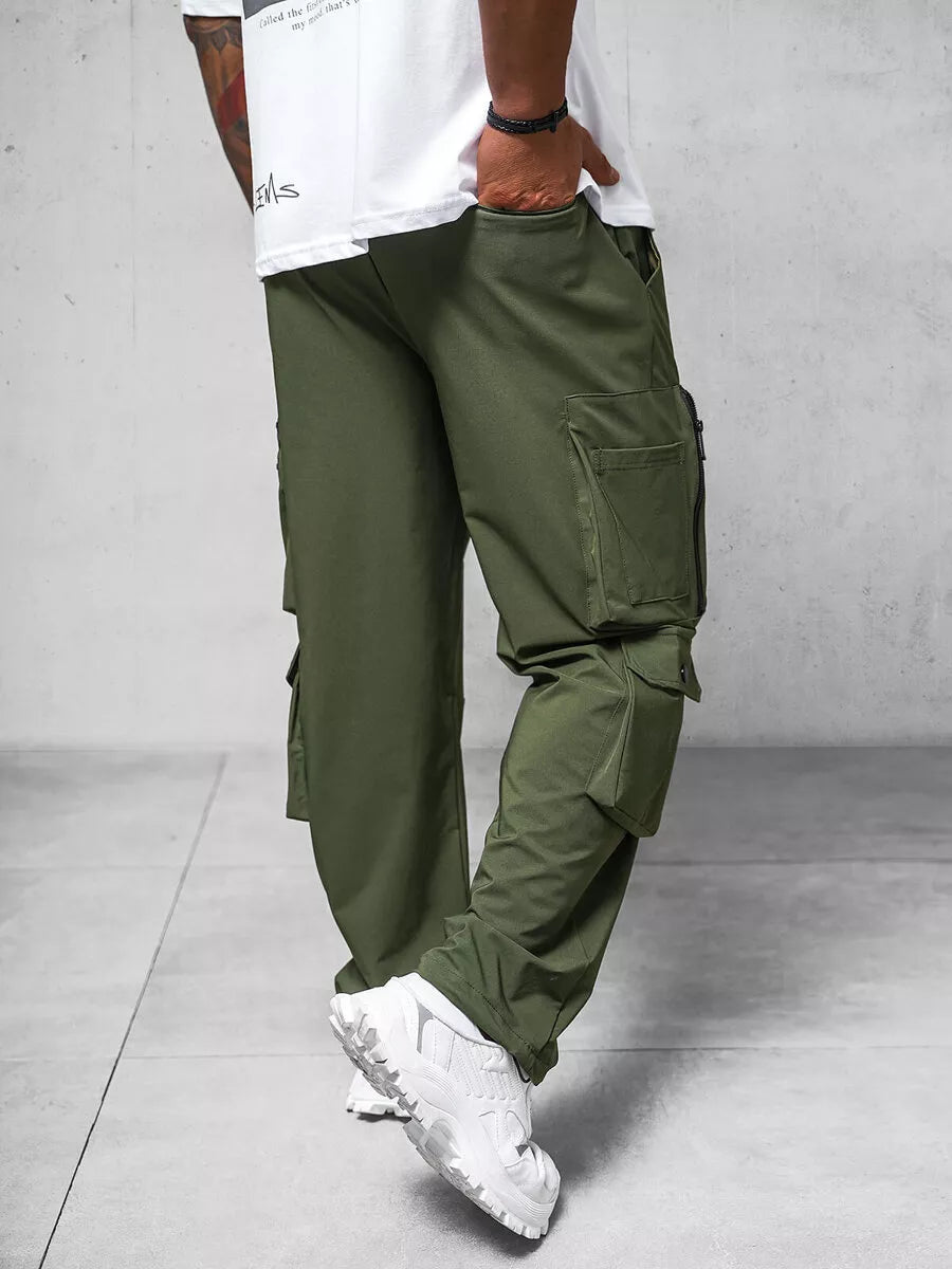 Men's wide khaki pants Olimp