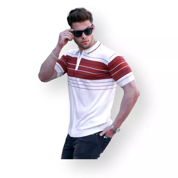 Men's polo shirt white Zuna