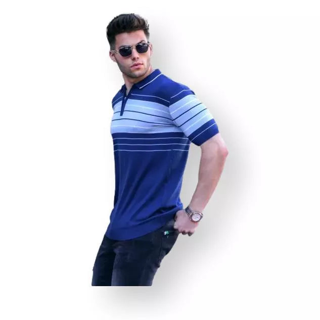 Men's polo shirt in blue Zuna