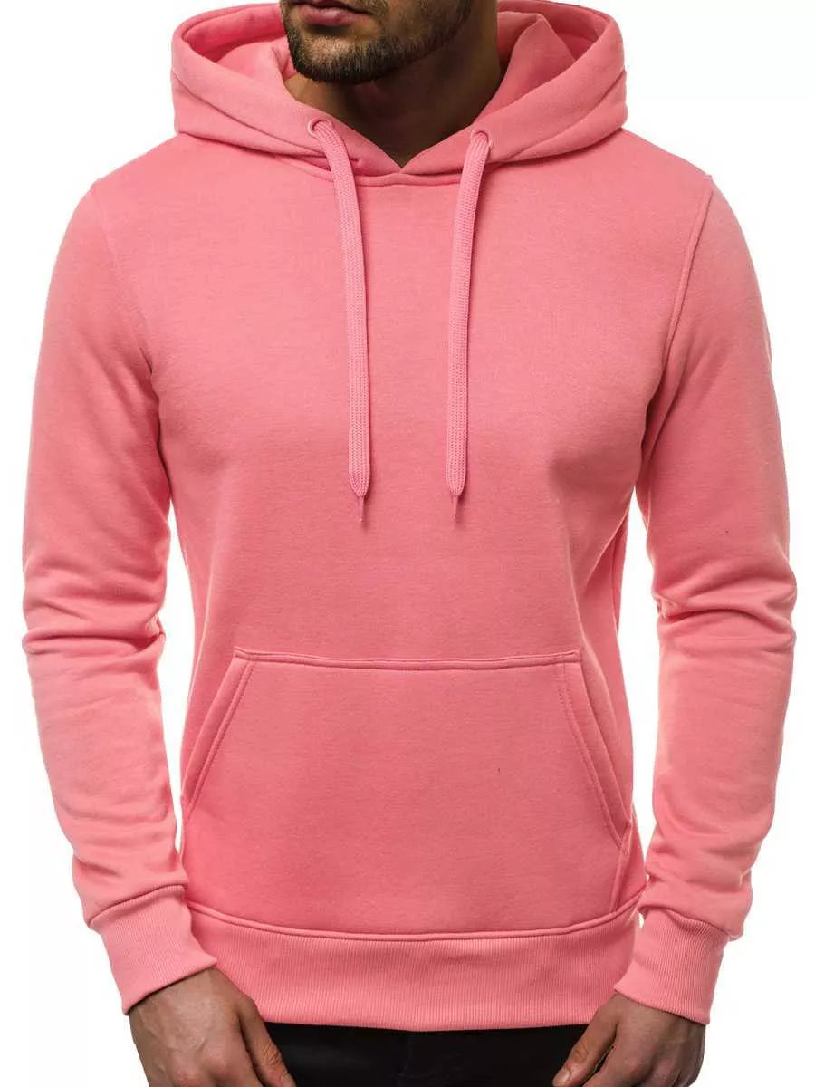Pink men's sweatshirt with hood Buvoli