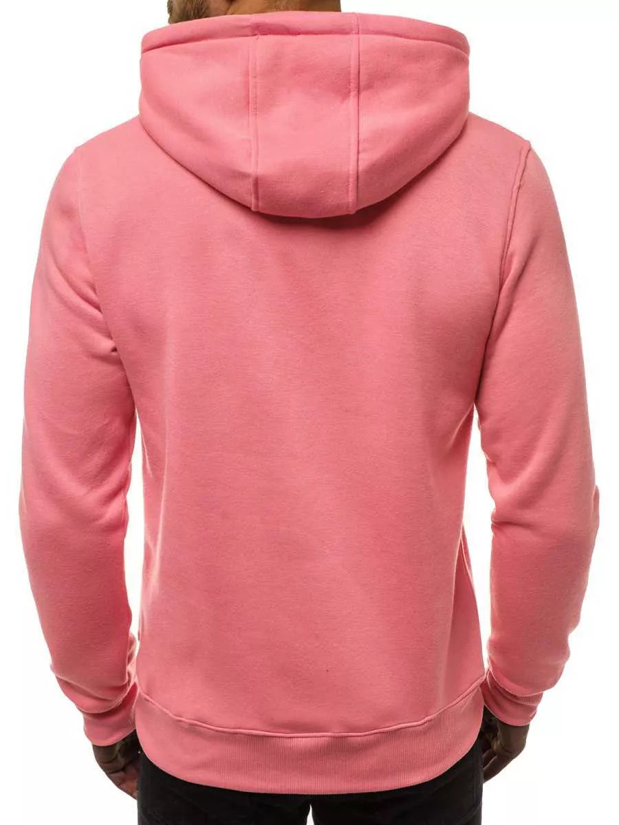 Pink men's sweatshirt with hood Buvoli
