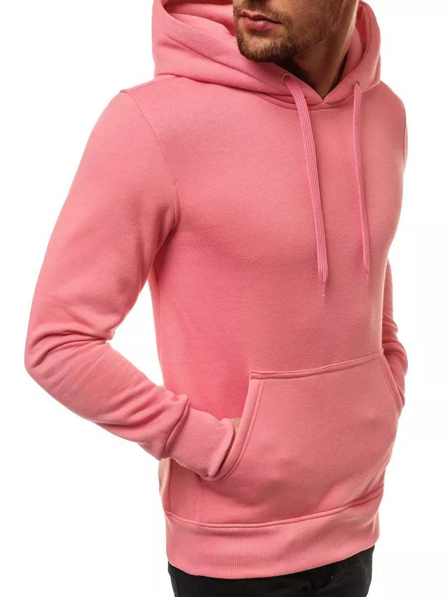 Pink men's sweatshirt with hood Buvoli