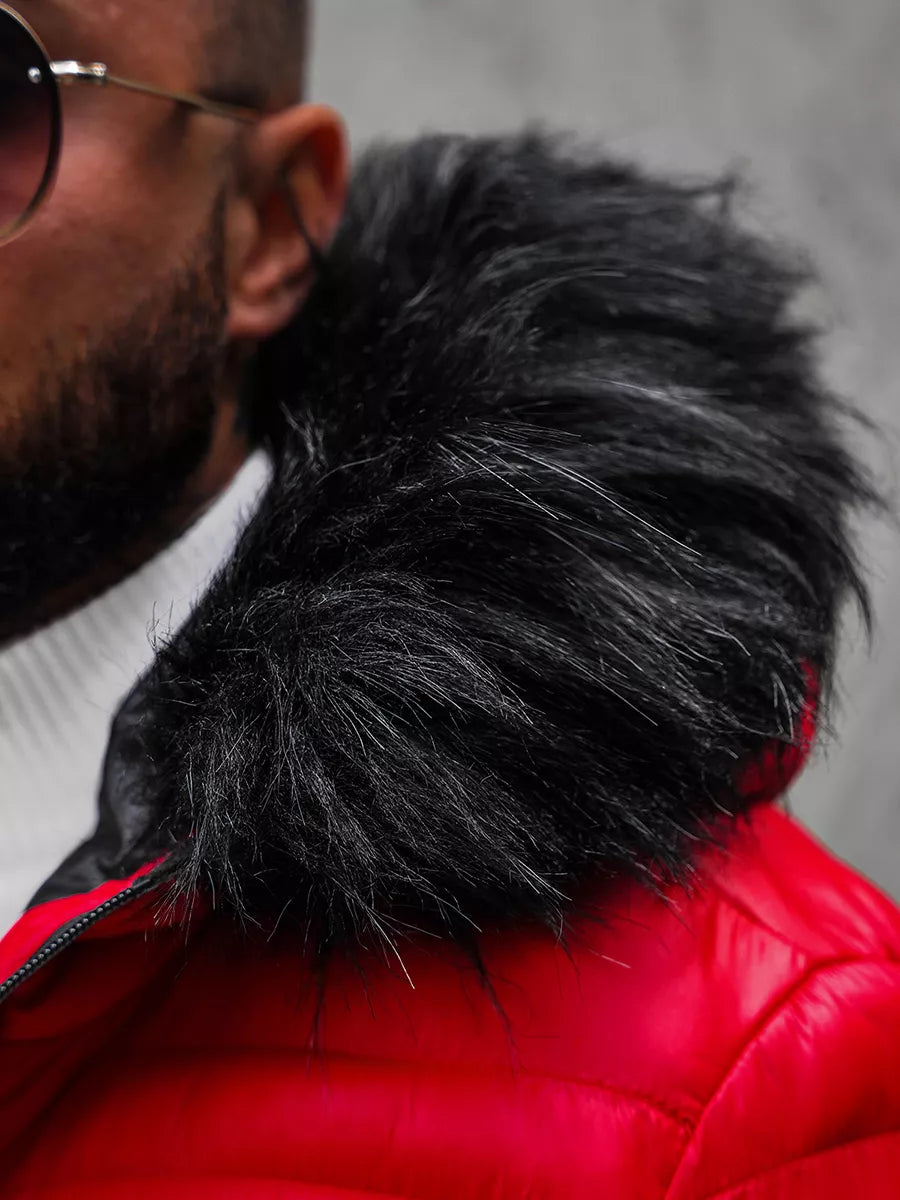 Men's red winter jacket Reger