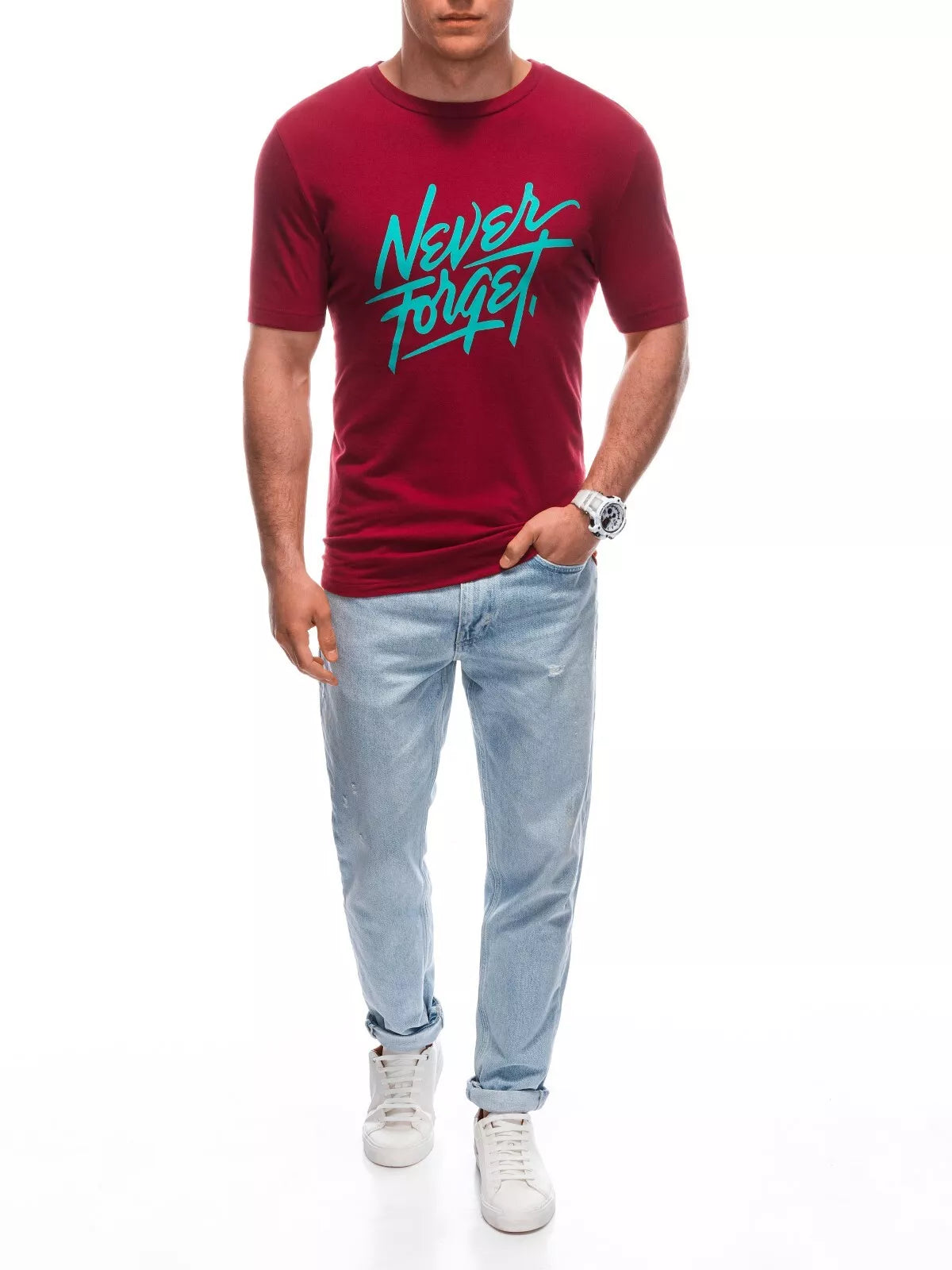 Men's red T-shirt Forget