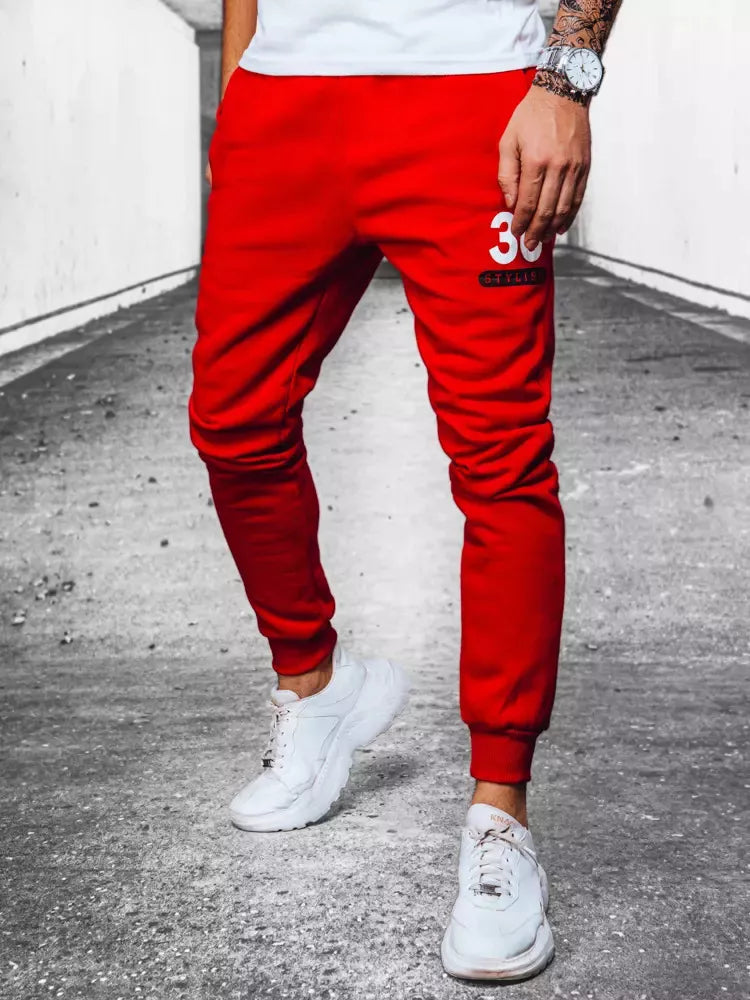 Red men's casual pants Styl