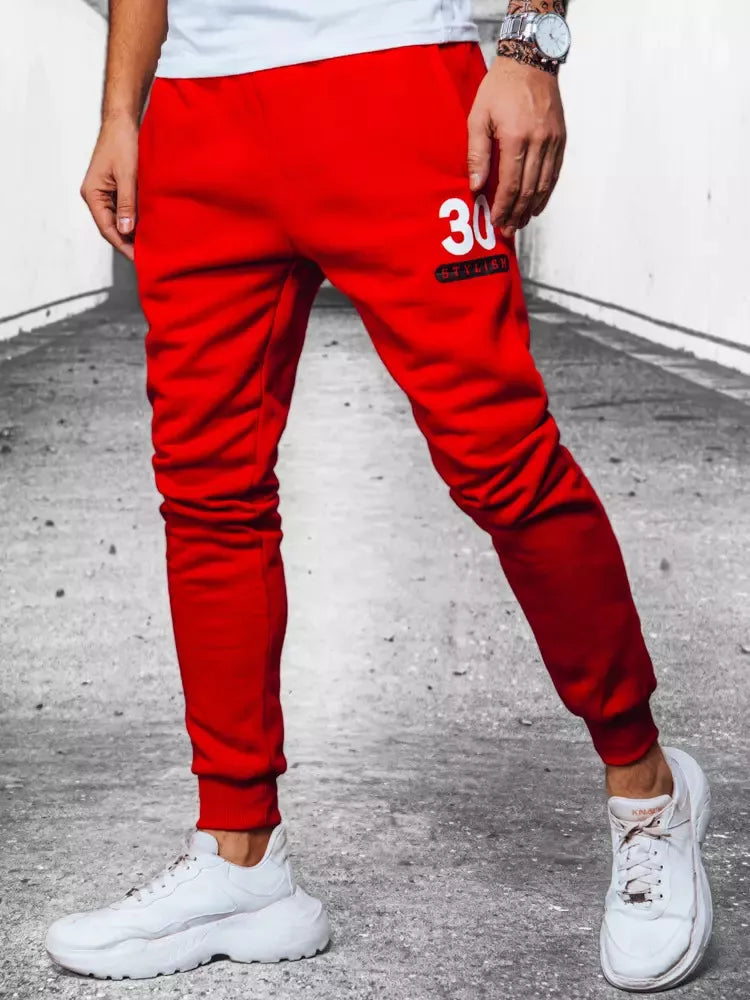 Red men's casual pants Styl