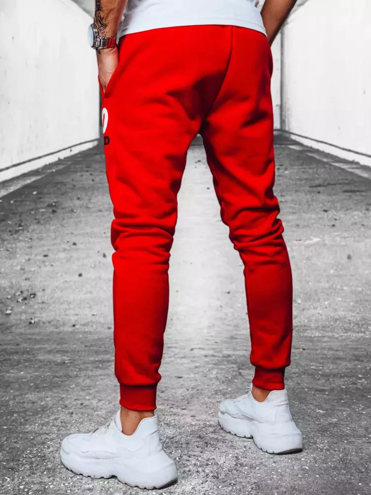 Red men's casual pants Styl