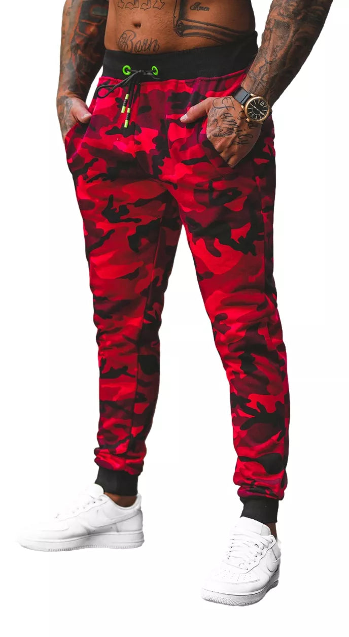 Men's red camouflage casual pants Sigur