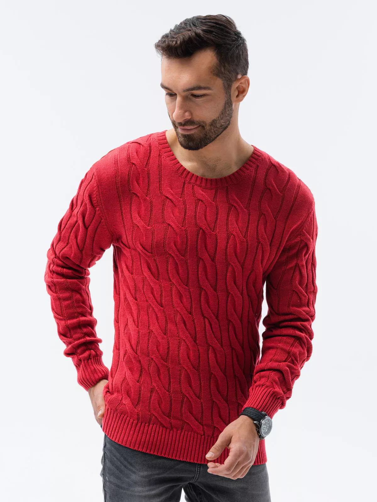 Men's red sweater Tuver