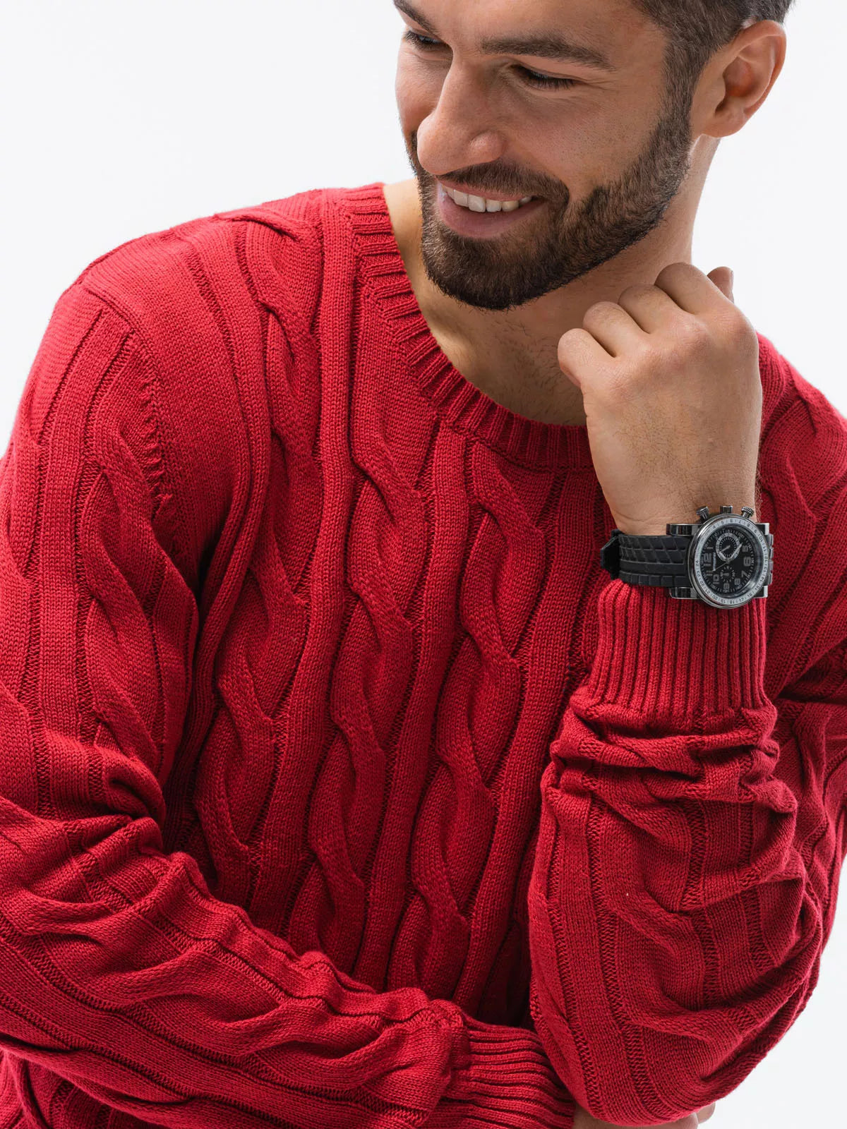 Men's red sweater Tuver