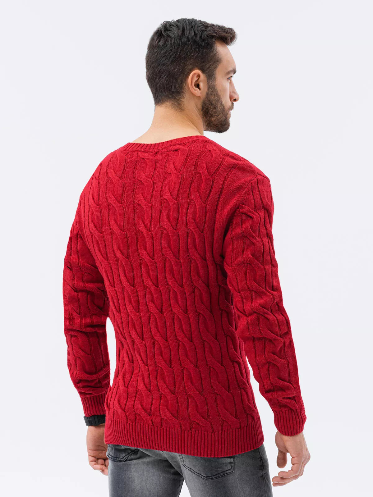 Men's red sweater Tuver