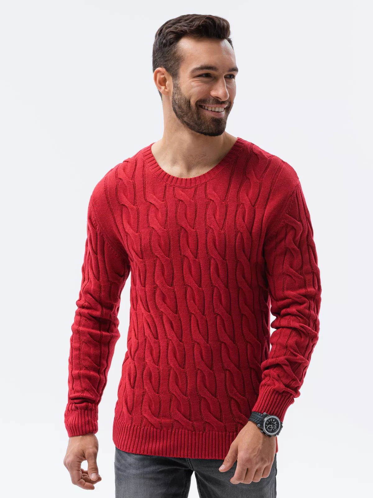 Men's red sweater Tuver