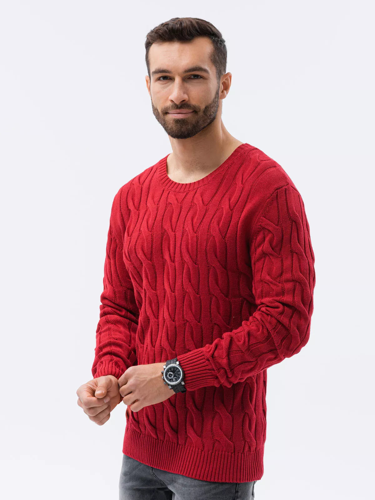Men's red sweater Tuver