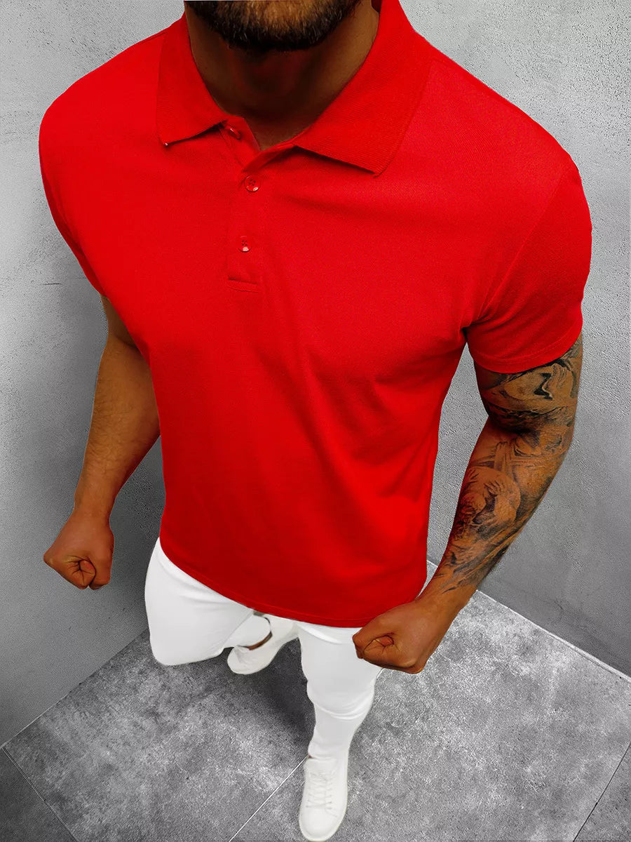 Men's red polo shirt Casual 