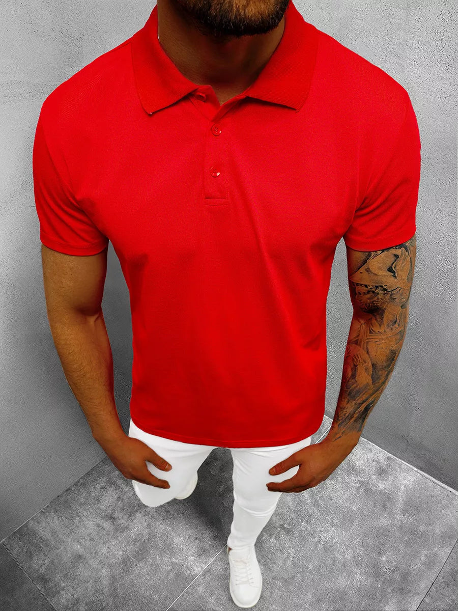 Men's red polo shirt Casual 